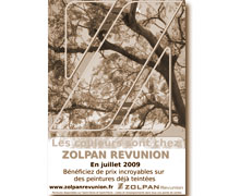 Affiche publicitaire - Zolpan Revunion - Noir et blanc